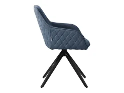 4 silla de comedor giratoria sillón giratorio 360 grados silla de salón azul