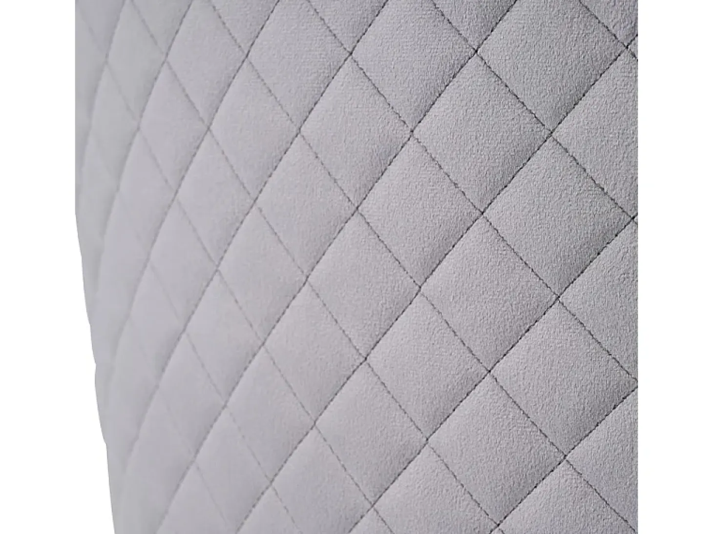 2 sillas cantilever en terciopelo y metal plateado - Diseño diamante - Carga máx. 150 kg - 55x45x87 cm - Gris