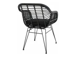 6 sillones de politretina negra TRIESTE