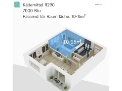 Aire acondicionado portátil 3 en 1 de 21 kW con control remoto, temporizador de 24 horas, 2 velocidades, refrigeración, deshumidificación y ventilador