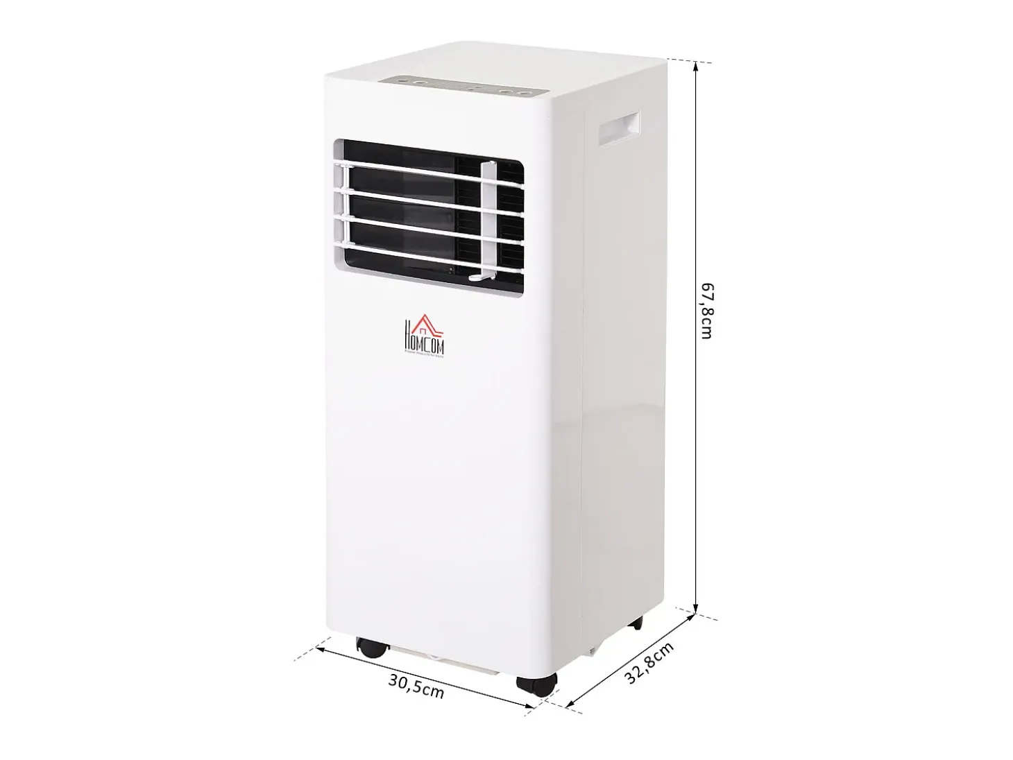 Aire acondicionado portátil 3 en 1 de 21 kW con control remoto, temporizador de 24 horas, 2 velocidades, refrigeración, deshumidificación y ventilador