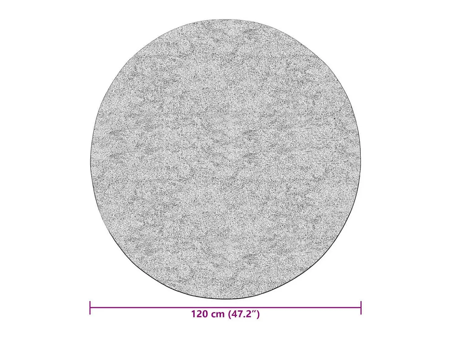 Alfombra antideslizante lavable φ120 cm antracita