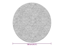 Alfombra antideslizante lavable φ120 cm negra y dorada