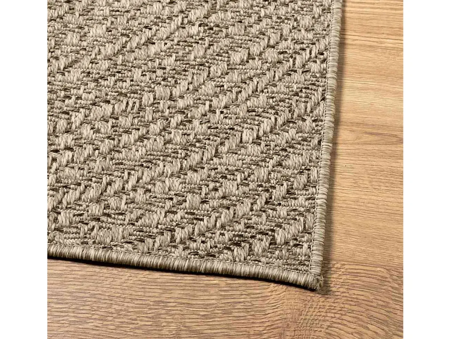 Alfombra beige ZIZUR 80x150 cm efecto yute interior exterior