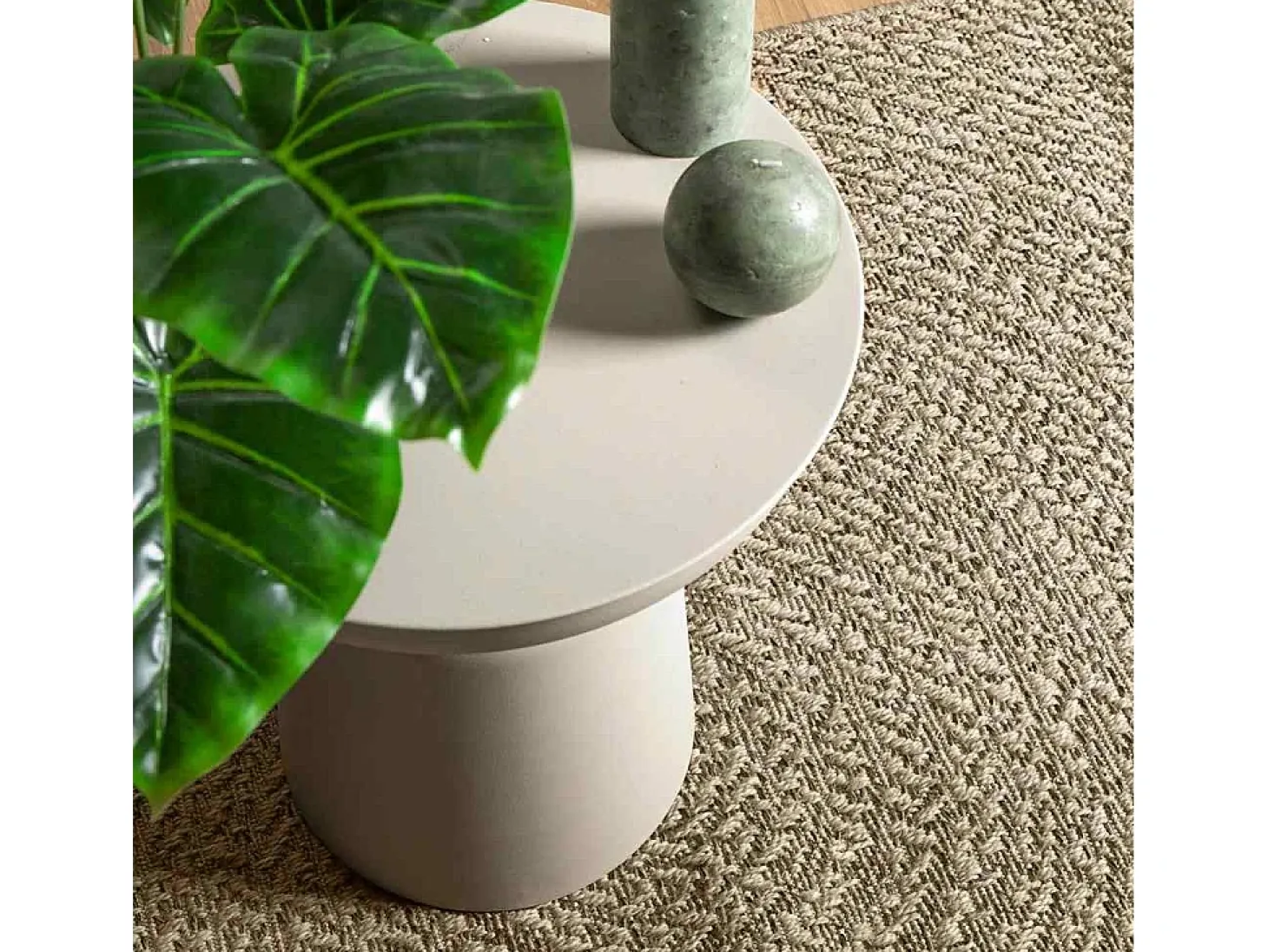 Alfombra beige ZIZUR 80x150 cm efecto yute interior exterior