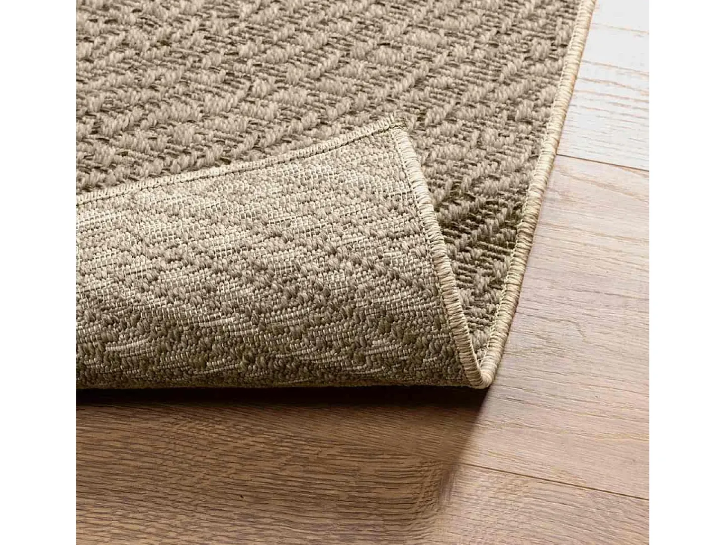 Alfombra beige ZIZUR 80x150 cm efecto yute interior exterior