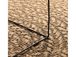 Alfombra de 120 cm con aspecto de yute, para interior y exterior