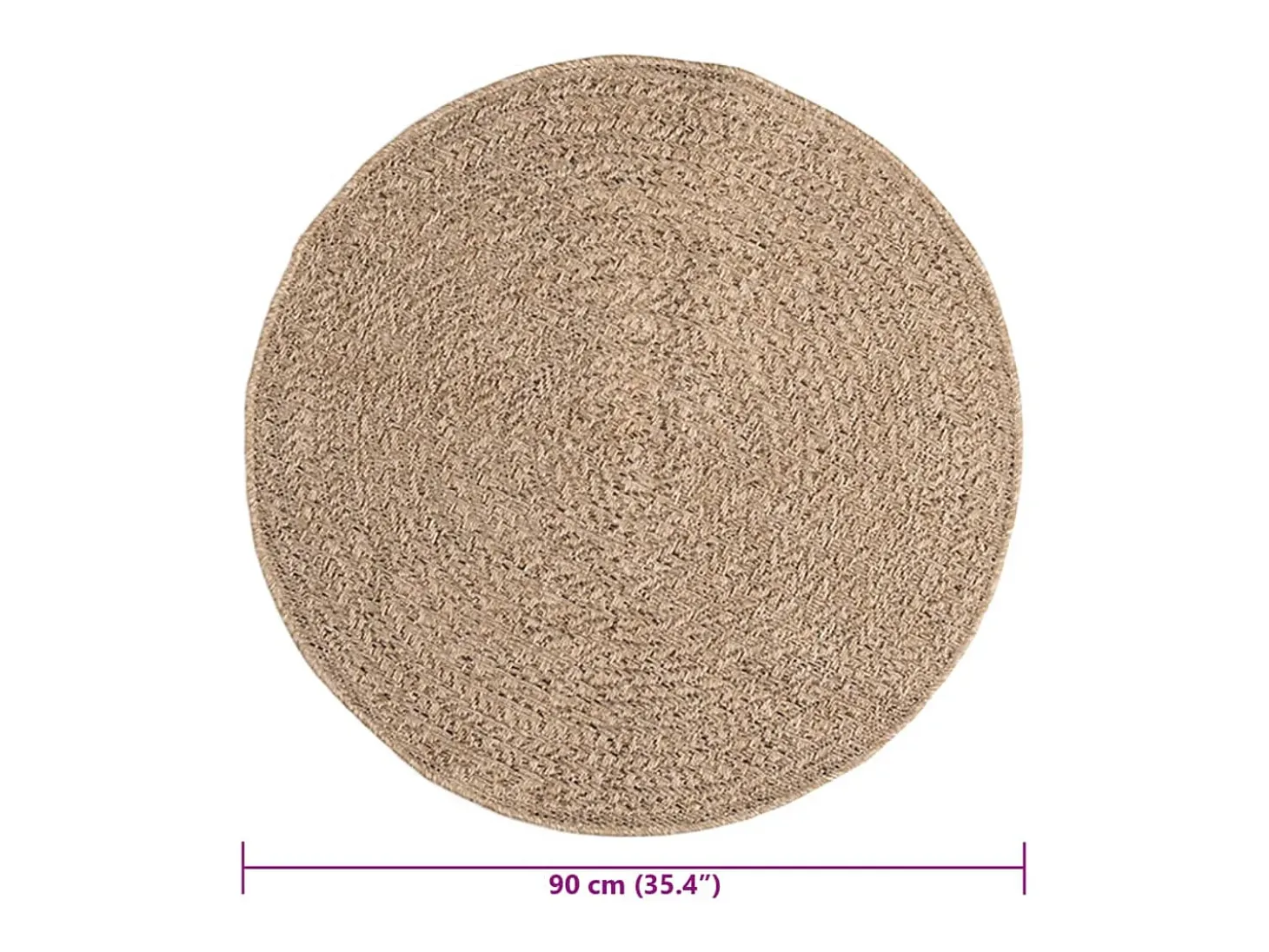 Alfombra de 90 cm con aspecto de yute, para interior y exterior