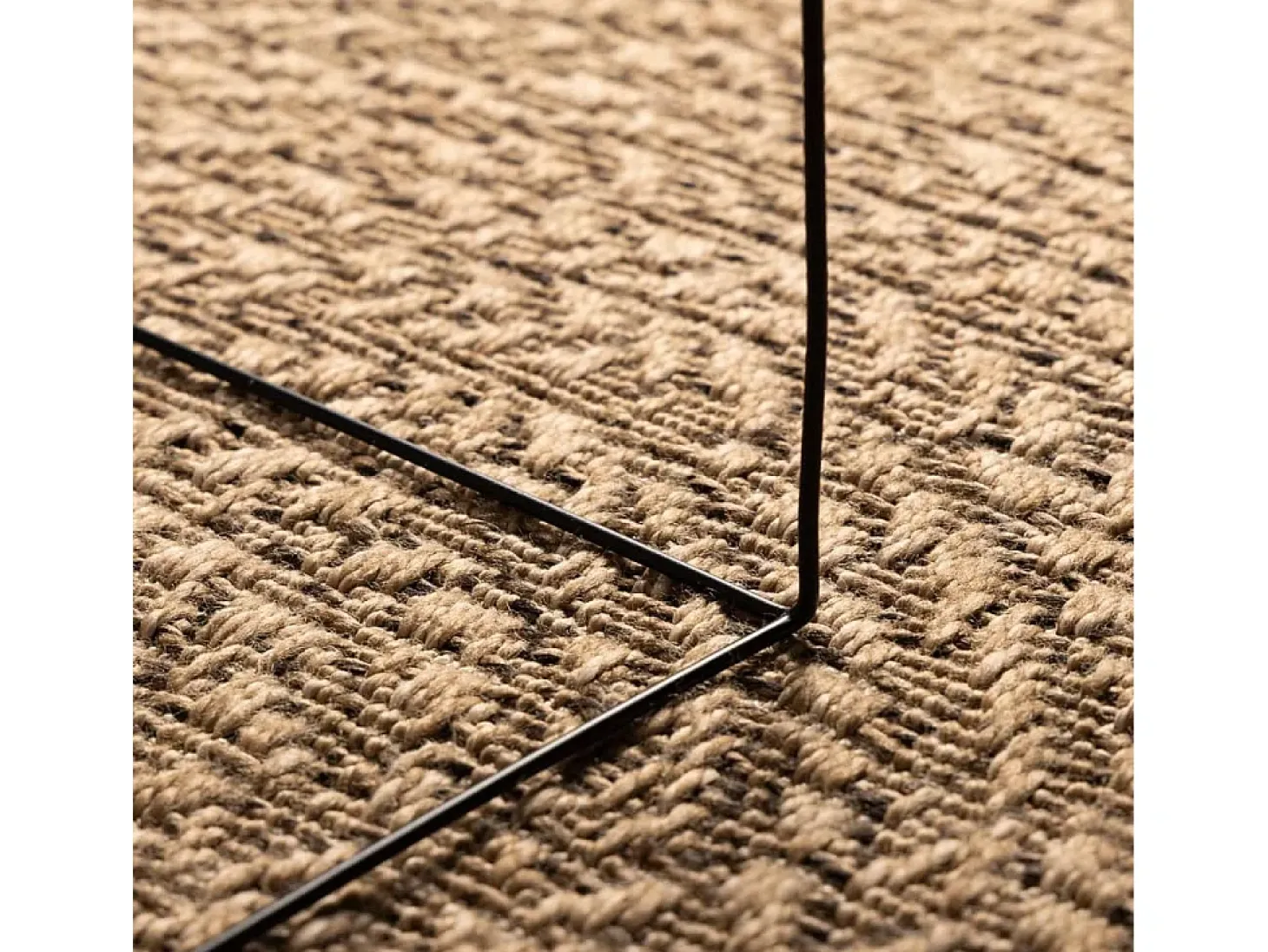 Alfombra de 90 cm con aspecto de yute, para interior y exterior