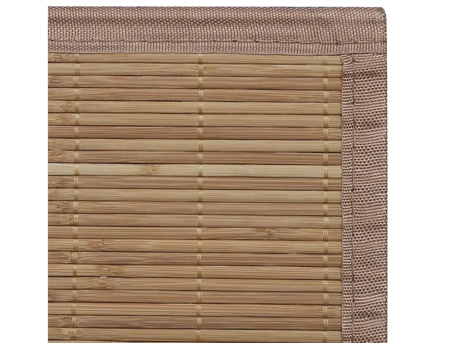 Alfombra de bambú marrón con láminas rectangulares 120 x 180 cm