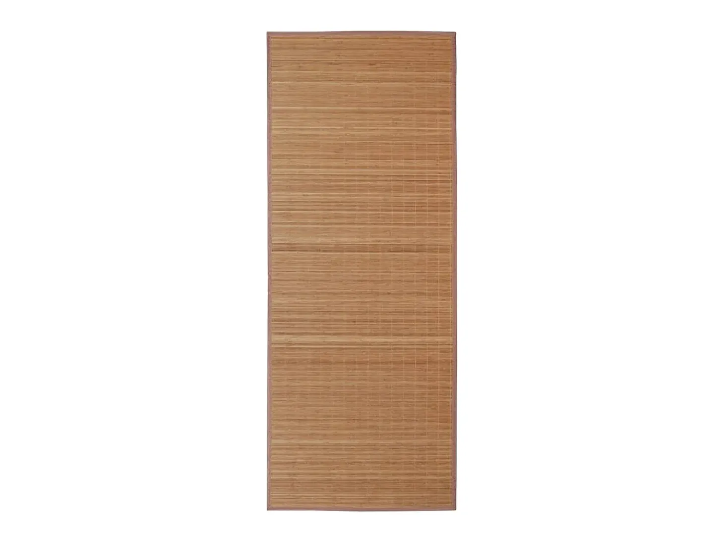Alfombra de bambú marrón con láminas rectangulares 120 x 180 cm