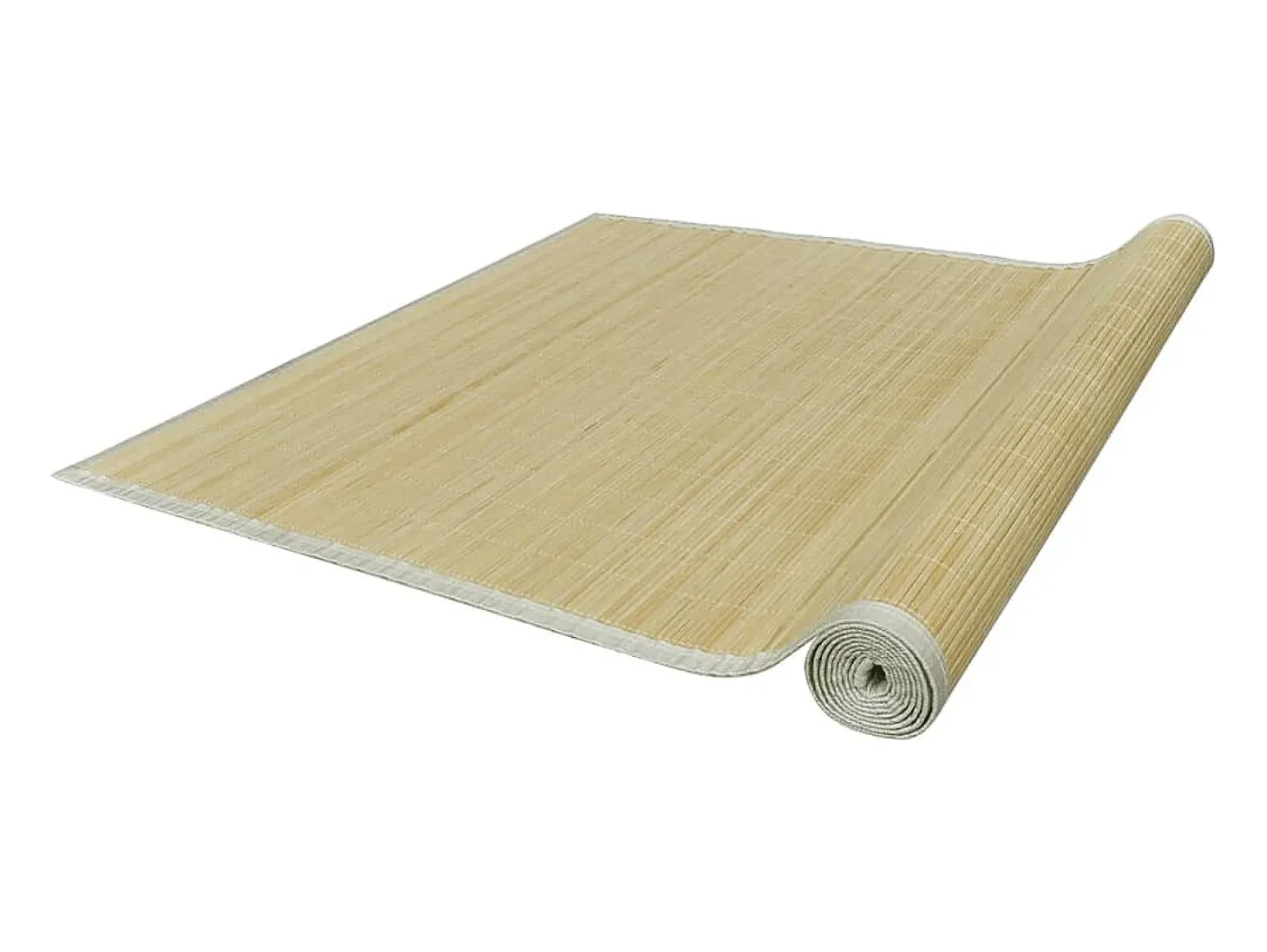Alfombra de bambú natural con láminas rectangulares 120 x 180 cm