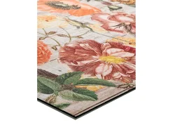 Alfombra de cocina - dibujos con flores - multicolor - 52 x 200 cm - RICCI