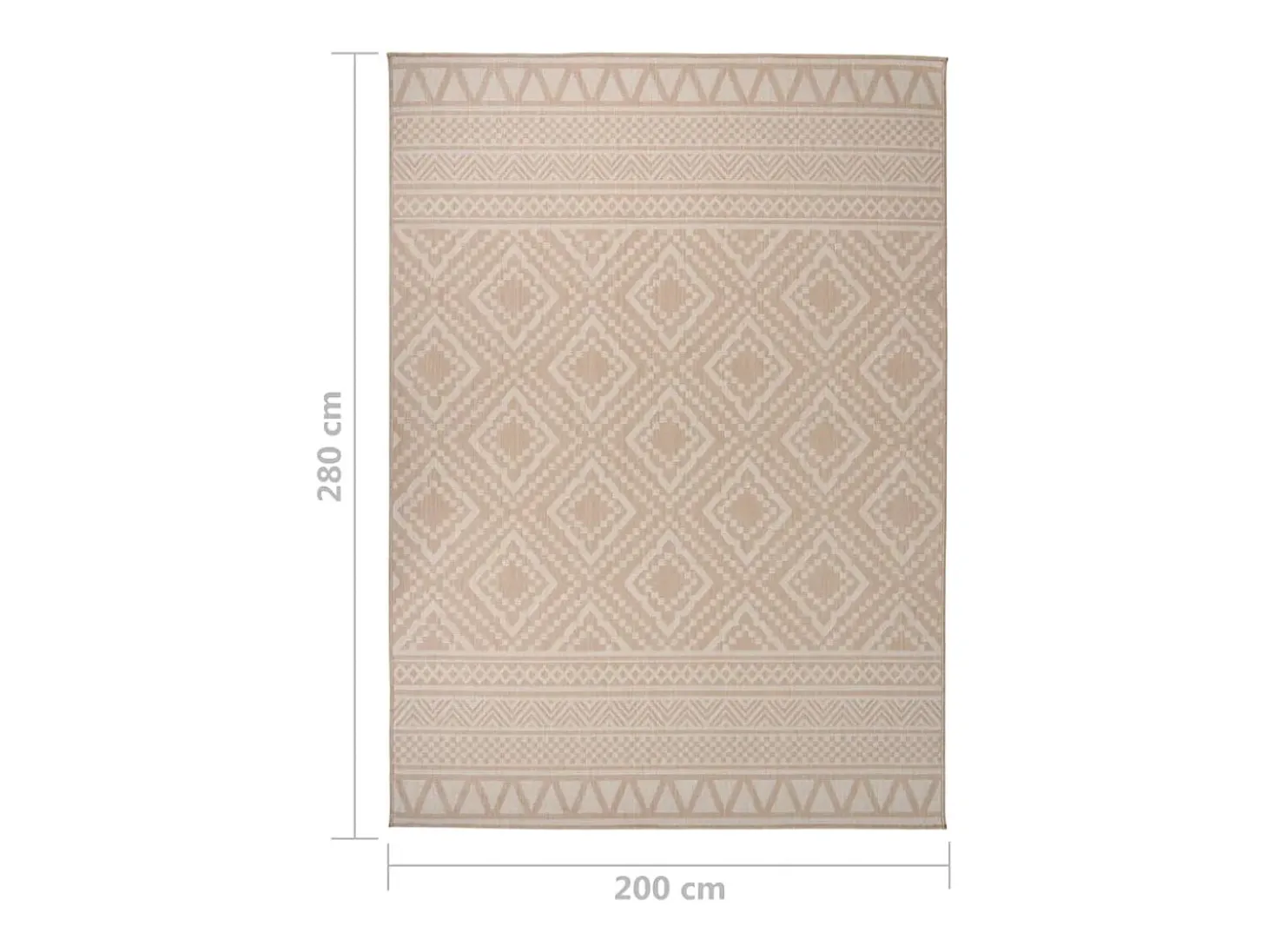 Alfombra de exterior de tejido plano 200x280 cm Rayas marrones