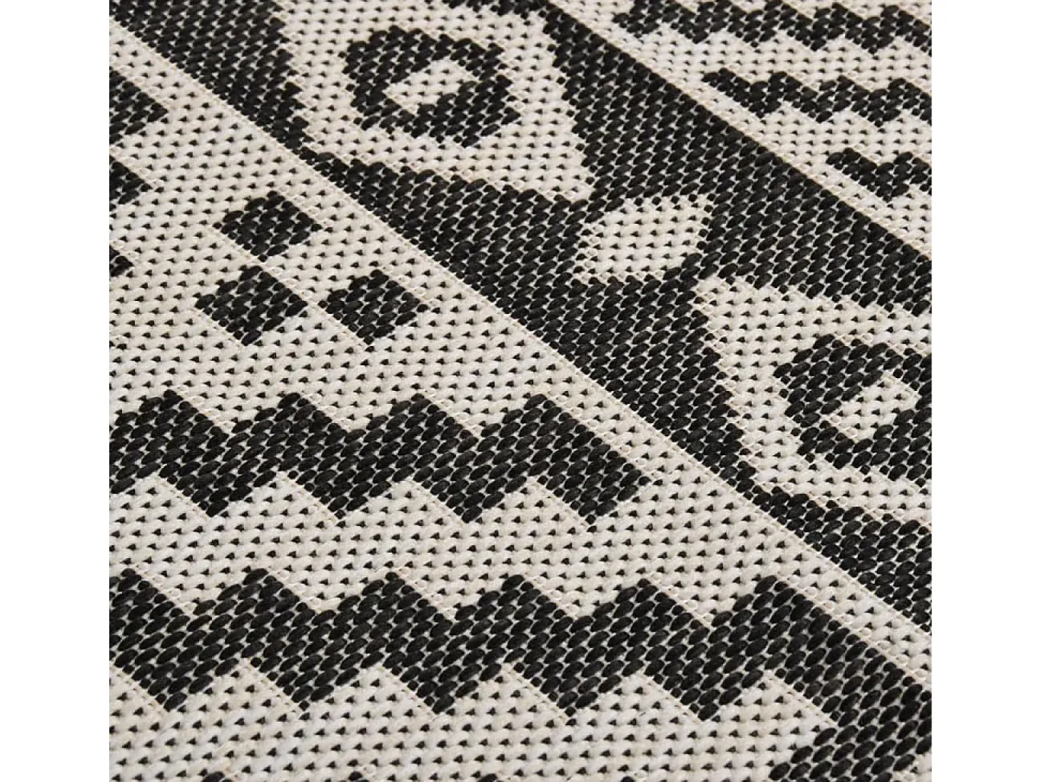 Alfombra de exterior de tejido plano 160x230 cm Rayas negras