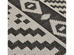 Alfombra de exterior de tejido plano 200x280 cm Rayas negras