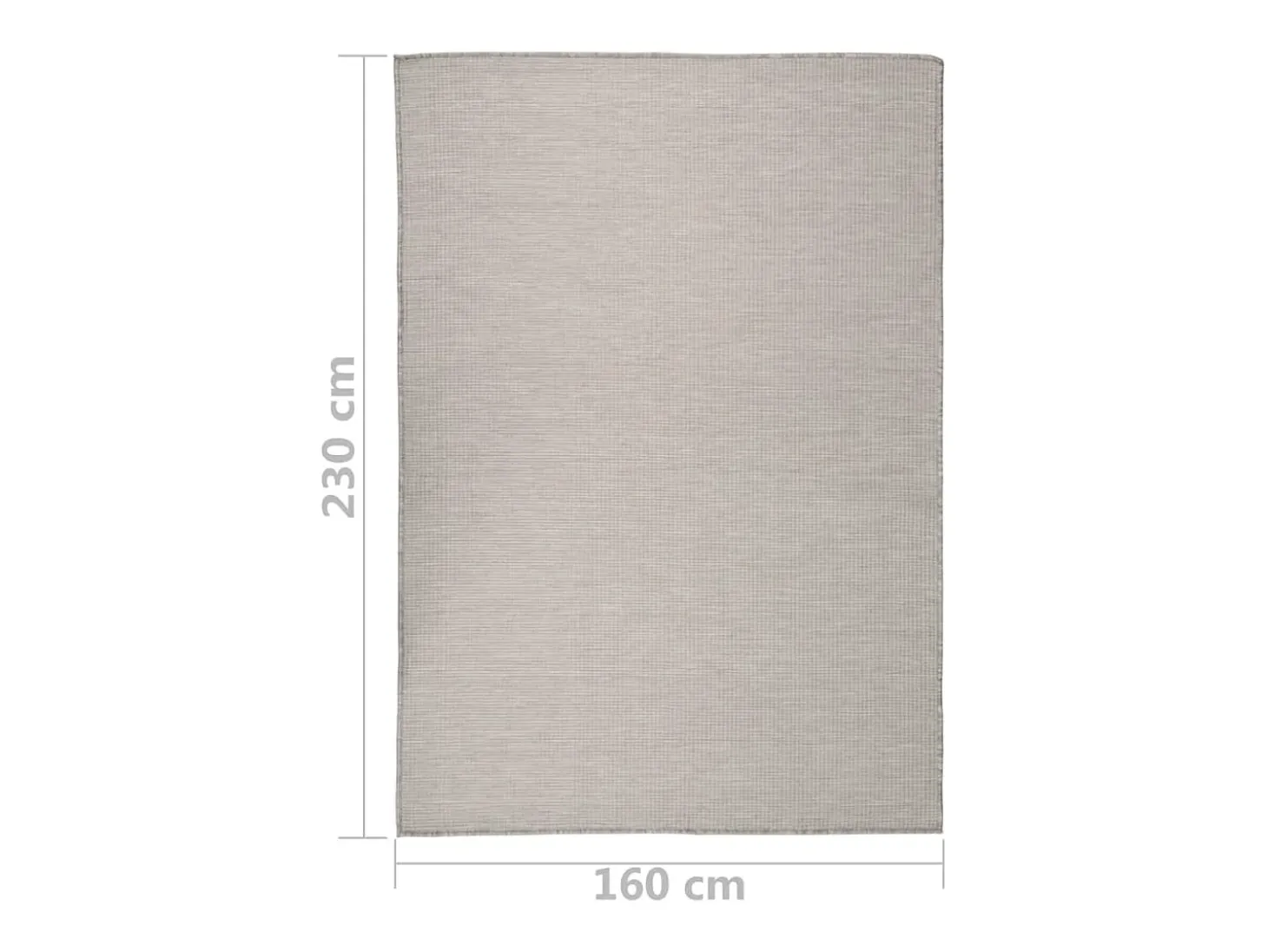 Alfombra de exterior de tejido plano 160x230 cm Taupe