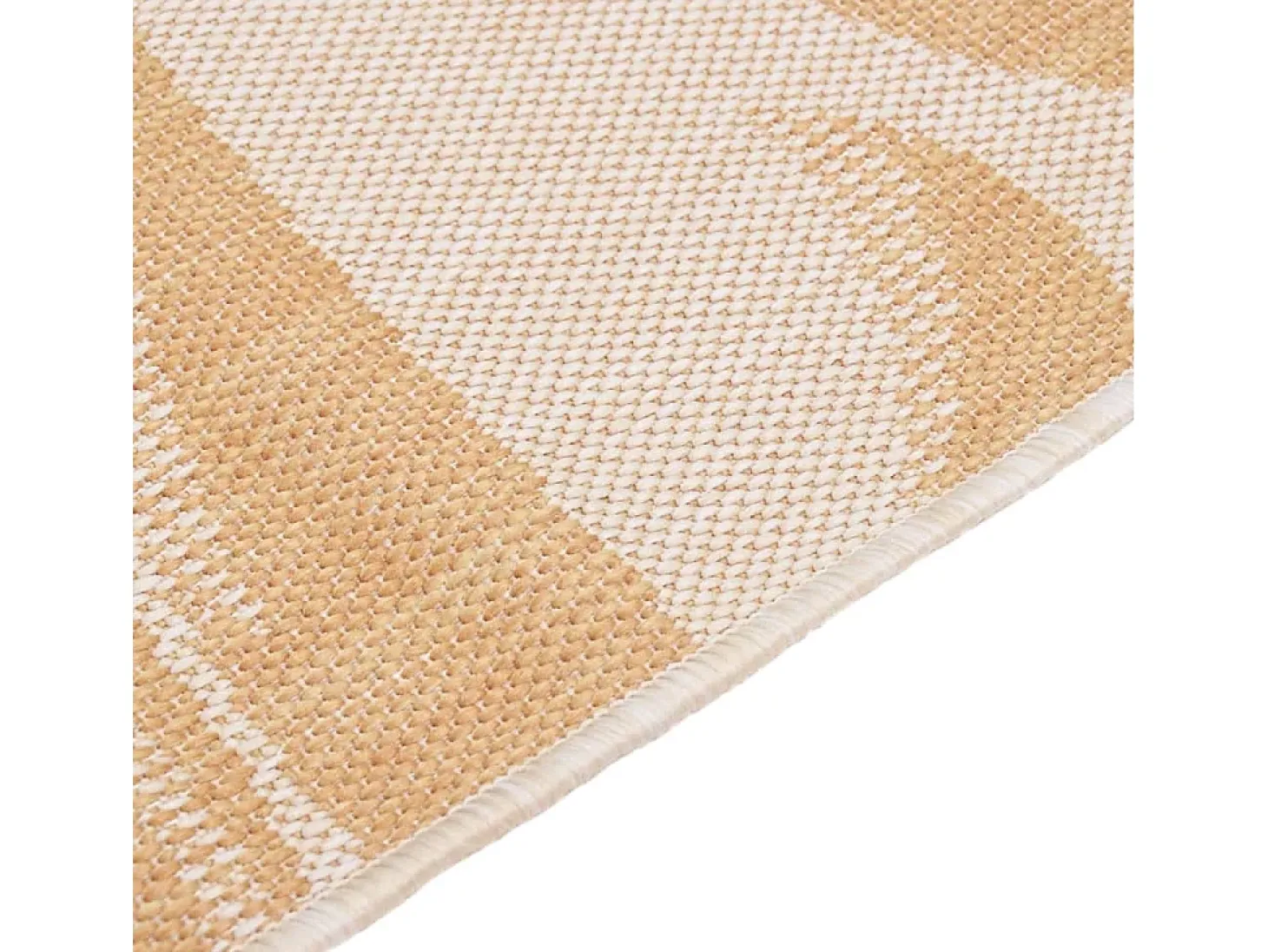 Alfombra de exterior de tejido plano con estampado de hojas, 140 x 200 cm