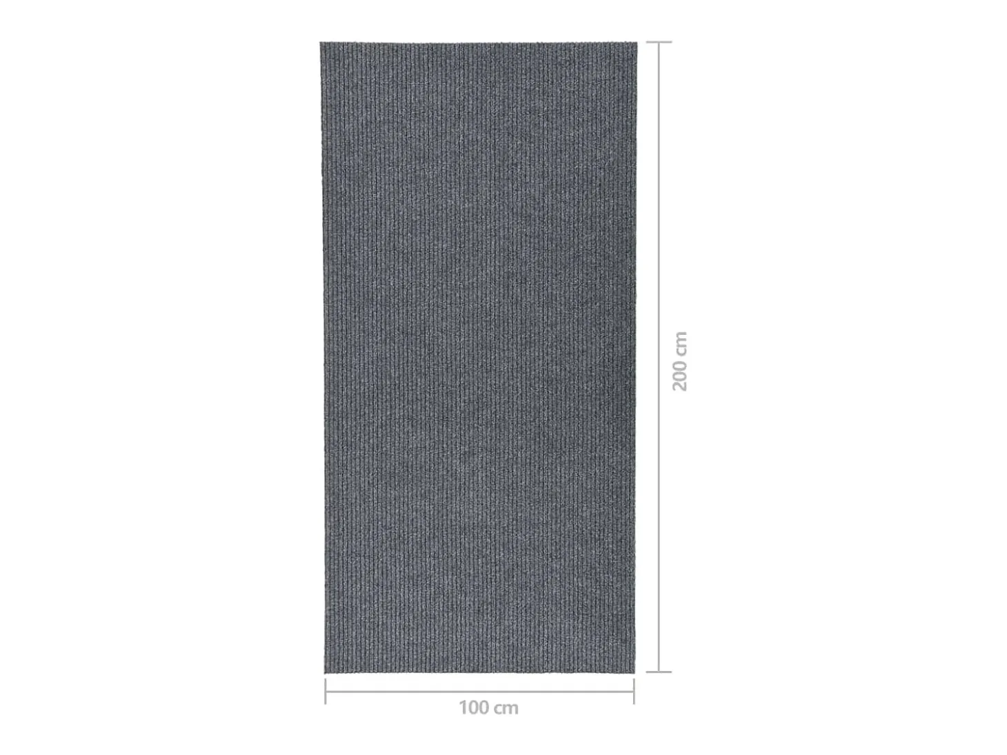 Alfombra de pasillo atrapa suciedad 100x200 cm gris