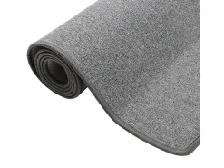 Alfombra de pasillo gris oscuro 80x400 cm