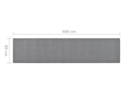 Alfombra de pasillo gris oscuro 80x400 cm