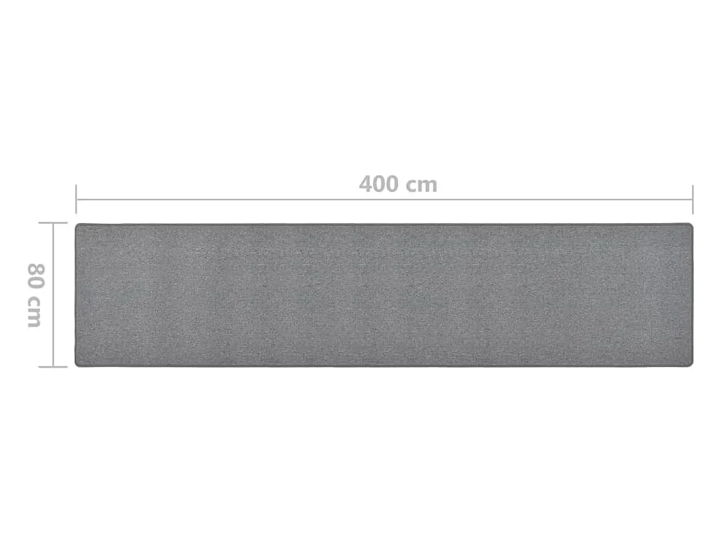 Alfombra de pasillo gris oscuro 80x400 cm