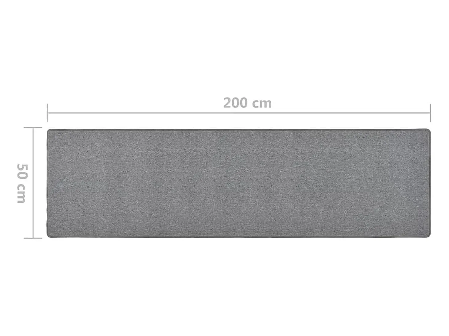 Alfombra de pasillo gris oscuro 50x200 cm