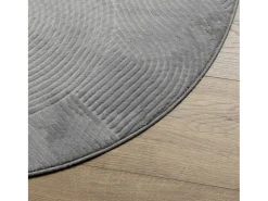 Alfombra de pelo corto IZA estilo escandinavo gris Ø 80 cm