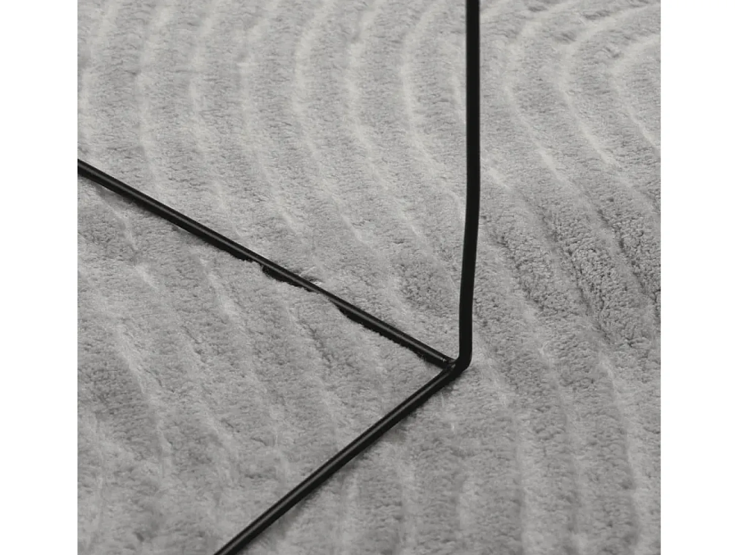 Alfombra de pelo corto IZA estilo escandinavo gris Ø 80 cm