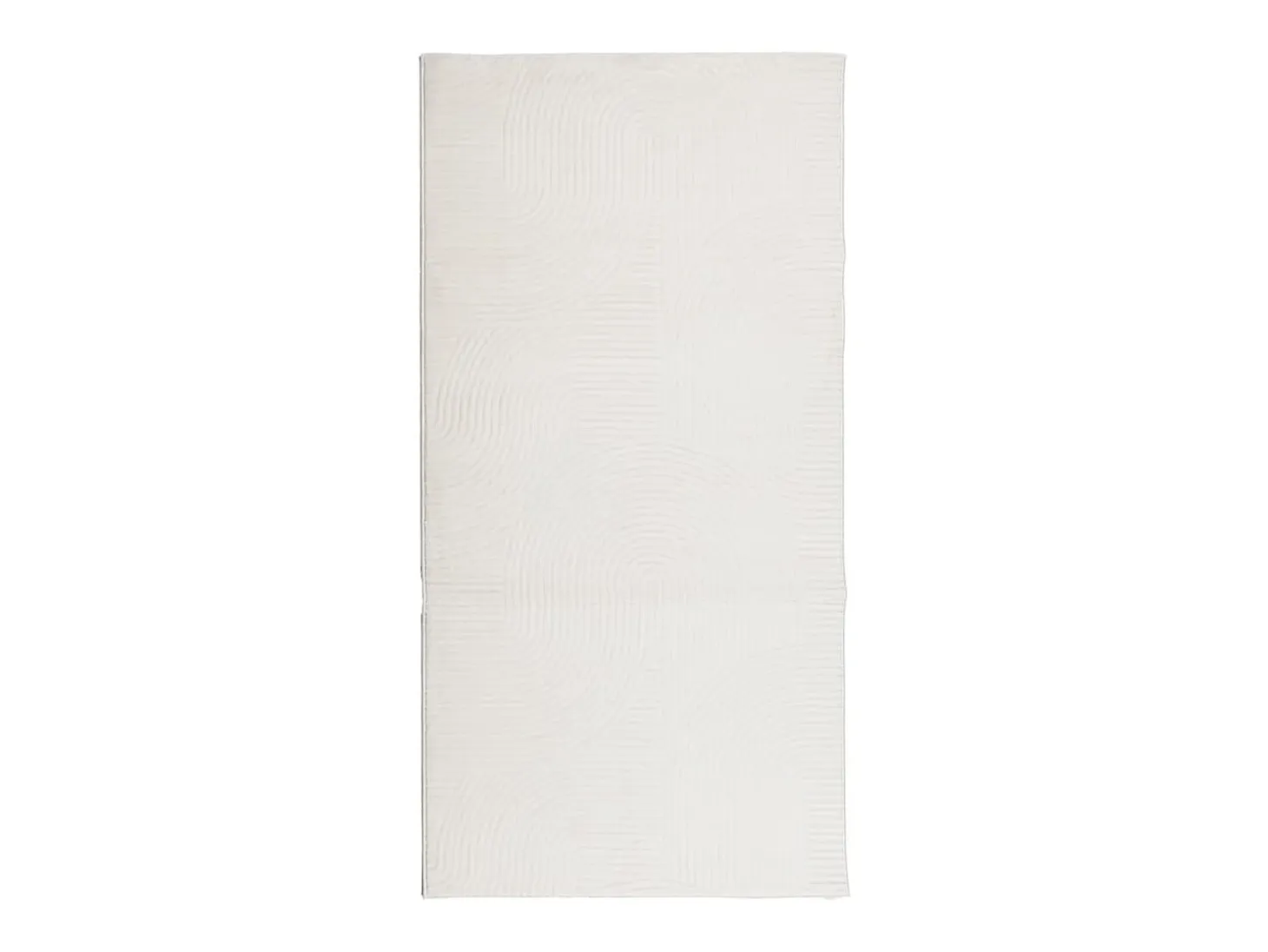 Alfombra de pelo corto IZA, estilo escandinavo, color crema, 100x200 cm