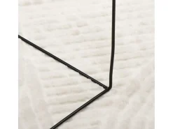 Alfombra de pelo corto IZA, estilo escandinavo, color crema, 100x200 cm