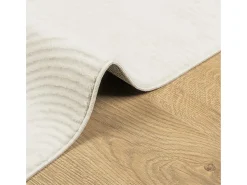 Alfombra de pelo corto IZA, estilo escandinavo, color crema, 100x200 cm