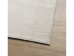 Alfombra de pelo corto IZA, estilo escandinavo, color crema, 100x200 cm