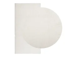 Alfombra de pelo corto IZA, estilo escandinavo, color crema, 100x200 cm