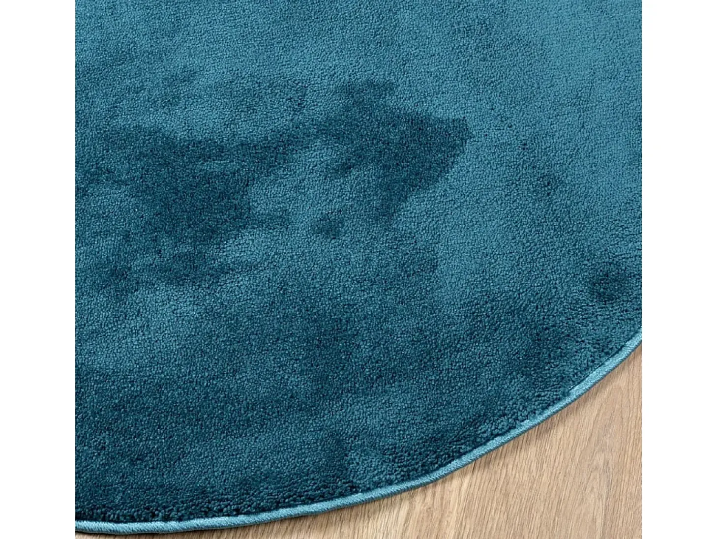 Alfombra de pelo corto OVIEDO turquesa Ø 200 cm