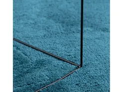 Alfombra de pelo corto OVIEDO turquesa Ø 200 cm