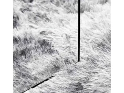 Alfombra de pelo largo gris plata NAVARRA 120x170 cm