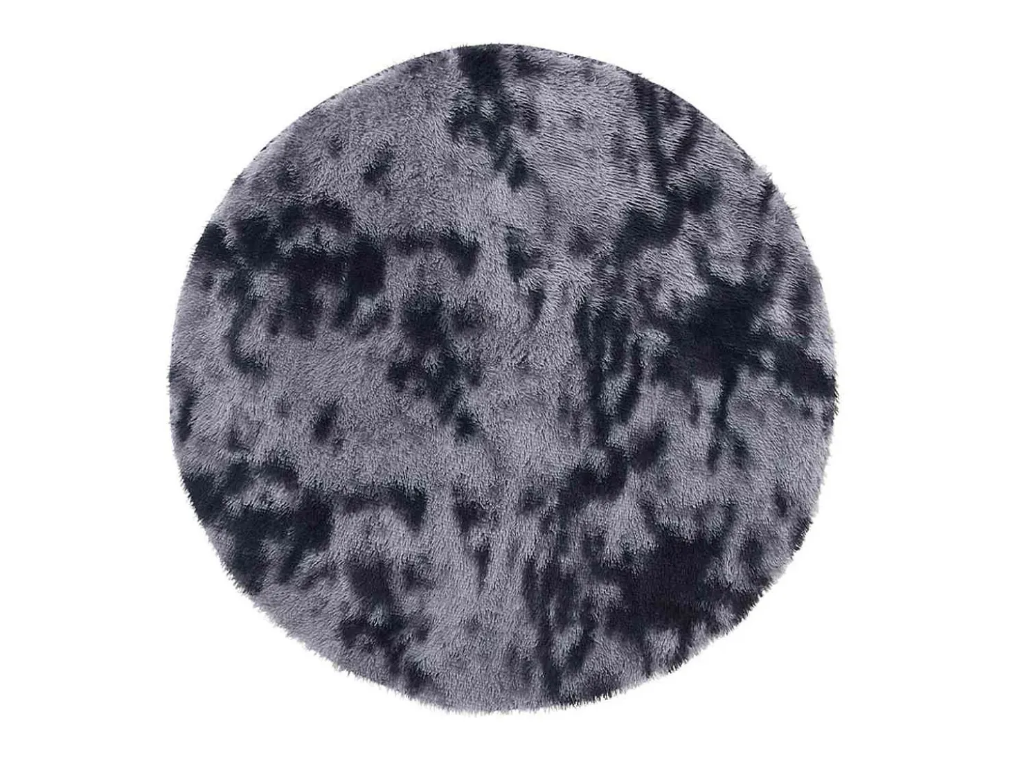 Alfombra de pelo largo NAVARRA gris oscuro 120x120 cm