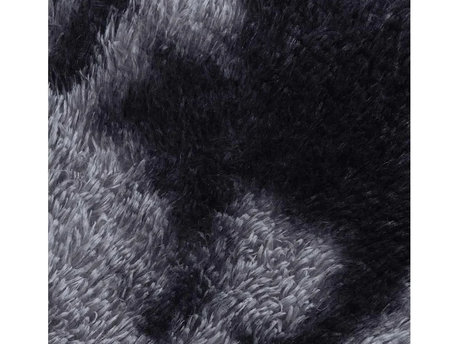 Alfombra de pelo largo NAVARRA gris oscuro 120x120 cm