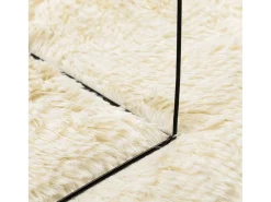 Alfombra de pelo largo NAVARRA crema 200x200 cm poliéster