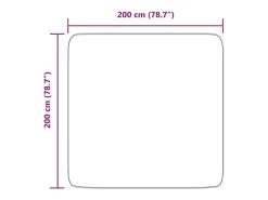 Alfombra de pelo largo NAVARRA crema 200x200 cm poliéster
