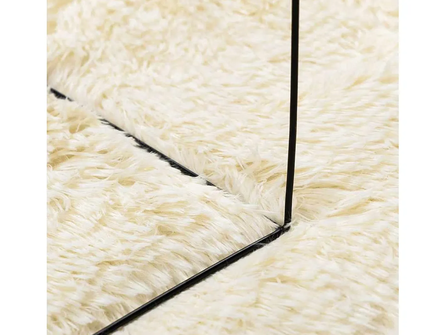 Alfombra de pelo largo NAVARRA crema 200x200 cm poliéster