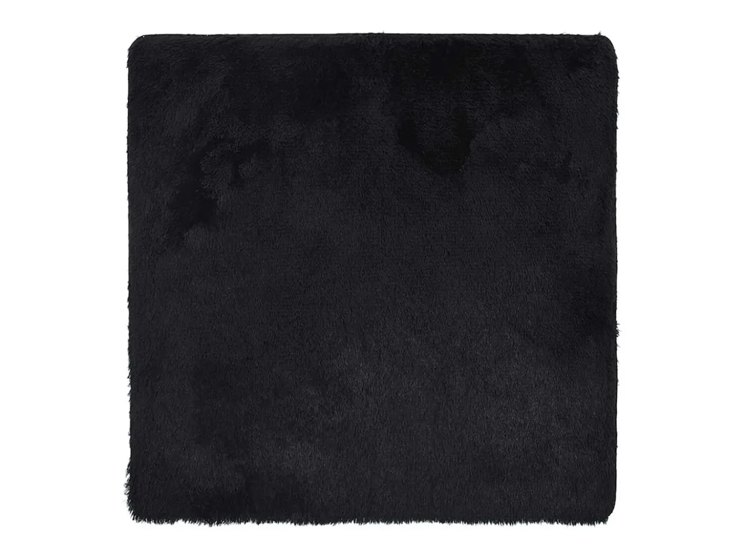 Alfombra de pelo largo negra NAVARRA 200x200 cm poliéster