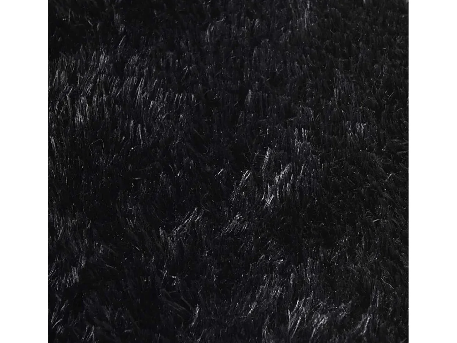 Alfombra de pelo largo negra NAVARRA 200x200 cm poliéster