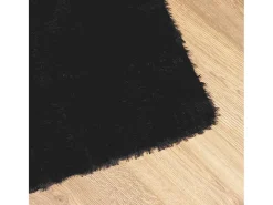 Alfombra de pelo largo negra NAVARRA 240x240 cm poliéster