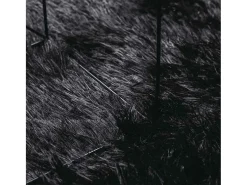 Alfombra de pelo largo negra NAVARRA 240x240 cm poliéster