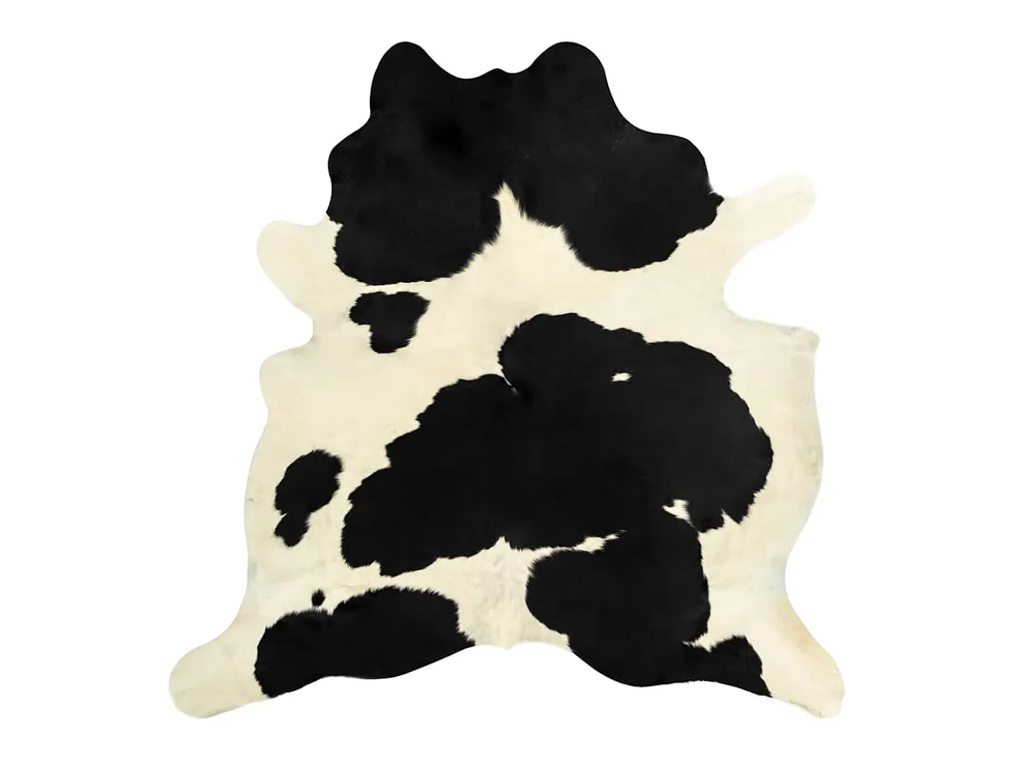 Alfombra de piel de vaca auténtica en blanco y negro 180x220 cm