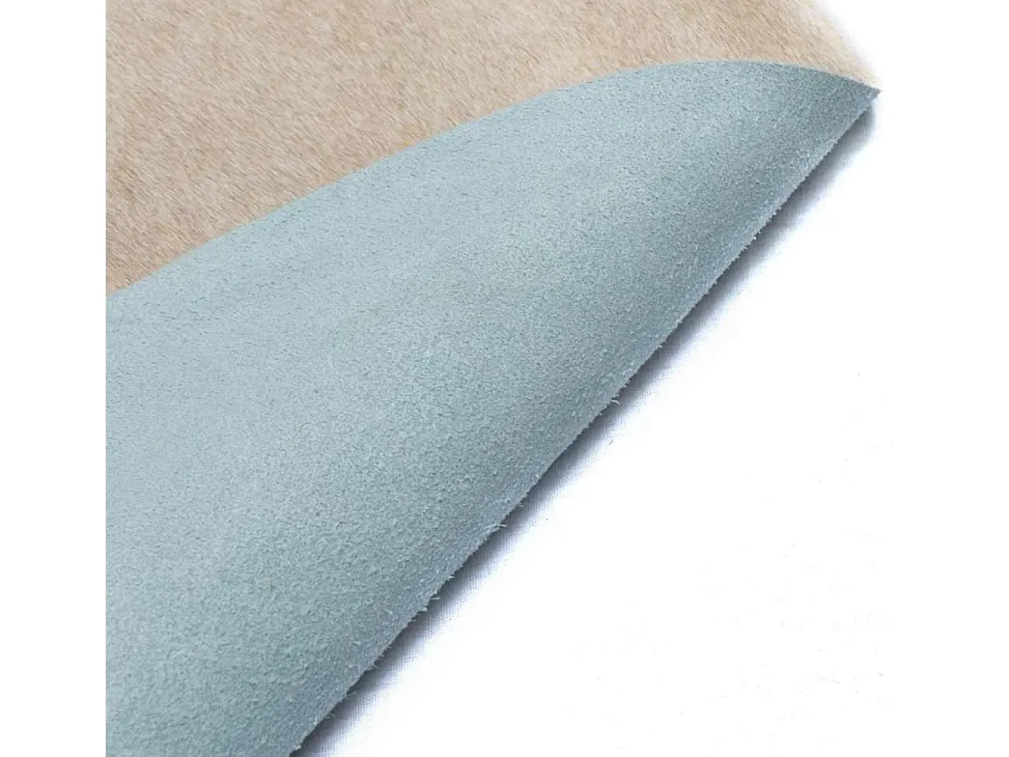 Alfombra de piel de vaca auténtica 150 x 170 cm beige