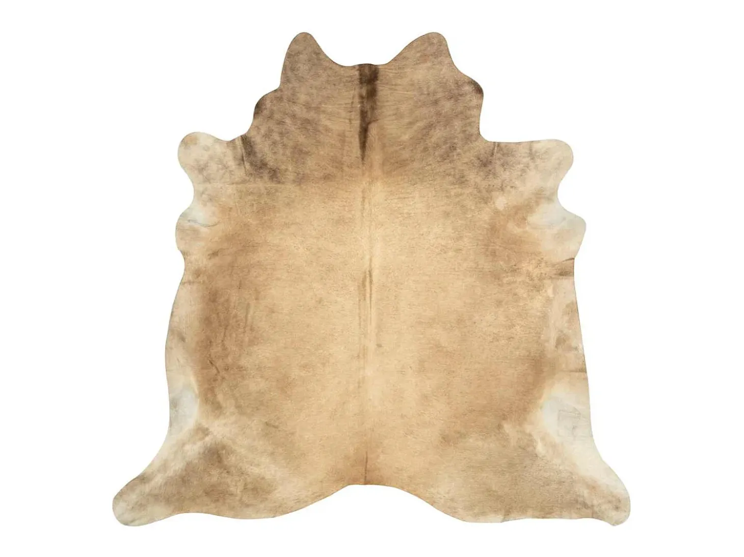 Alfombra de piel de vaca auténtica 150 x 170 cm beige