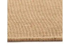Alfombra de yute con reverso de látex 80x160 cm Natural
